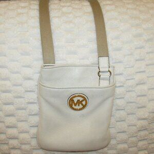 Michael Kors FULTON Small Leather Crossbody Bag VANILLA